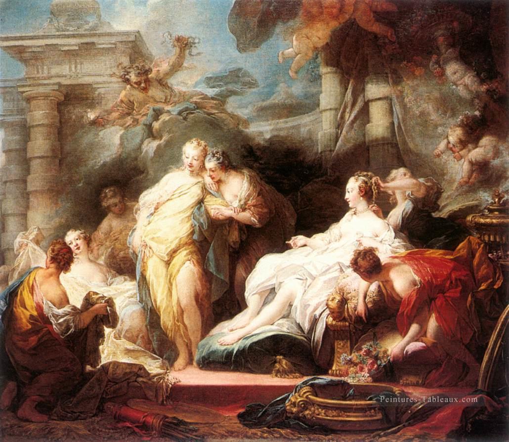 Psyché montrant à ses sœurs ses cadeaux de Cupidon Jean Honoré Fragonard Rococo Peintures à l'huile